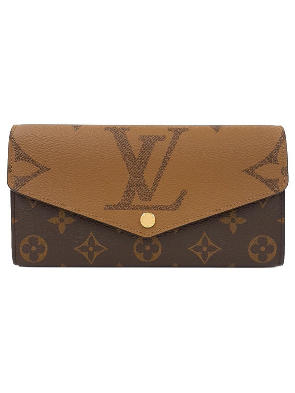 Louis Vuitton Monogram Giant Portefeuille Sarah Bi fold Long Wallet